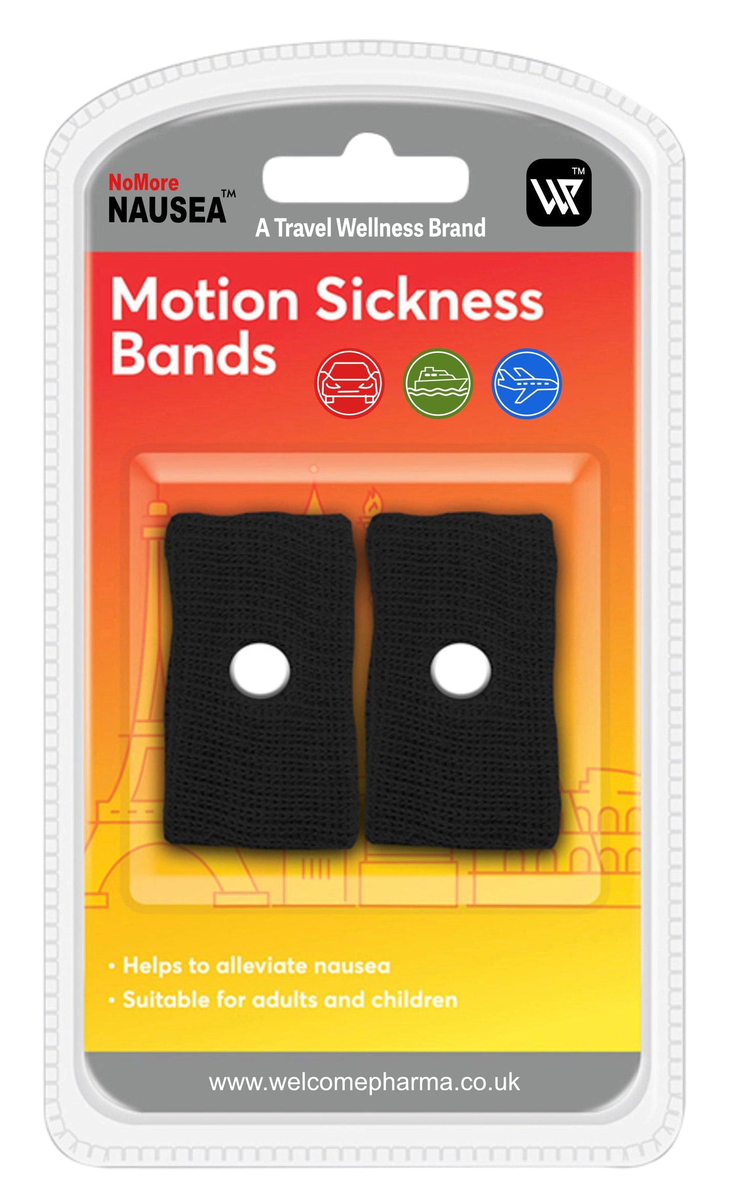 NoMore Nausea™ Motion Sickness Bands Welcome Pharma