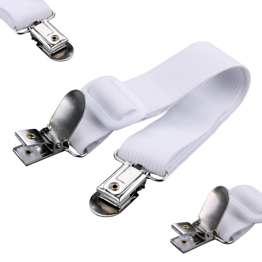 STRAP STOP Rust Proof Nickel Plated Bed Sheet Grippers (Set of 4)