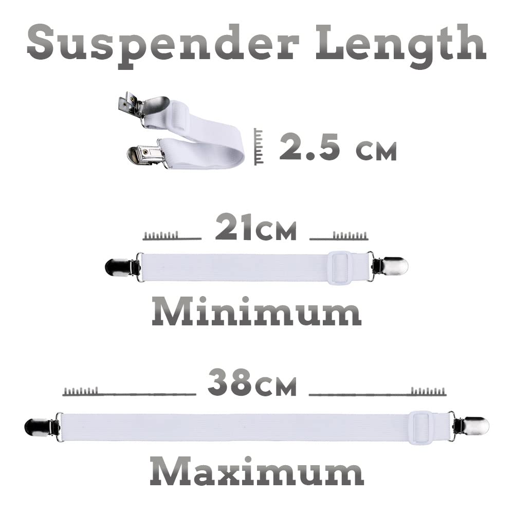 STRAP STOP Rust Proof Nickel Plated Bed Sheet Grippers (Set of 4)
