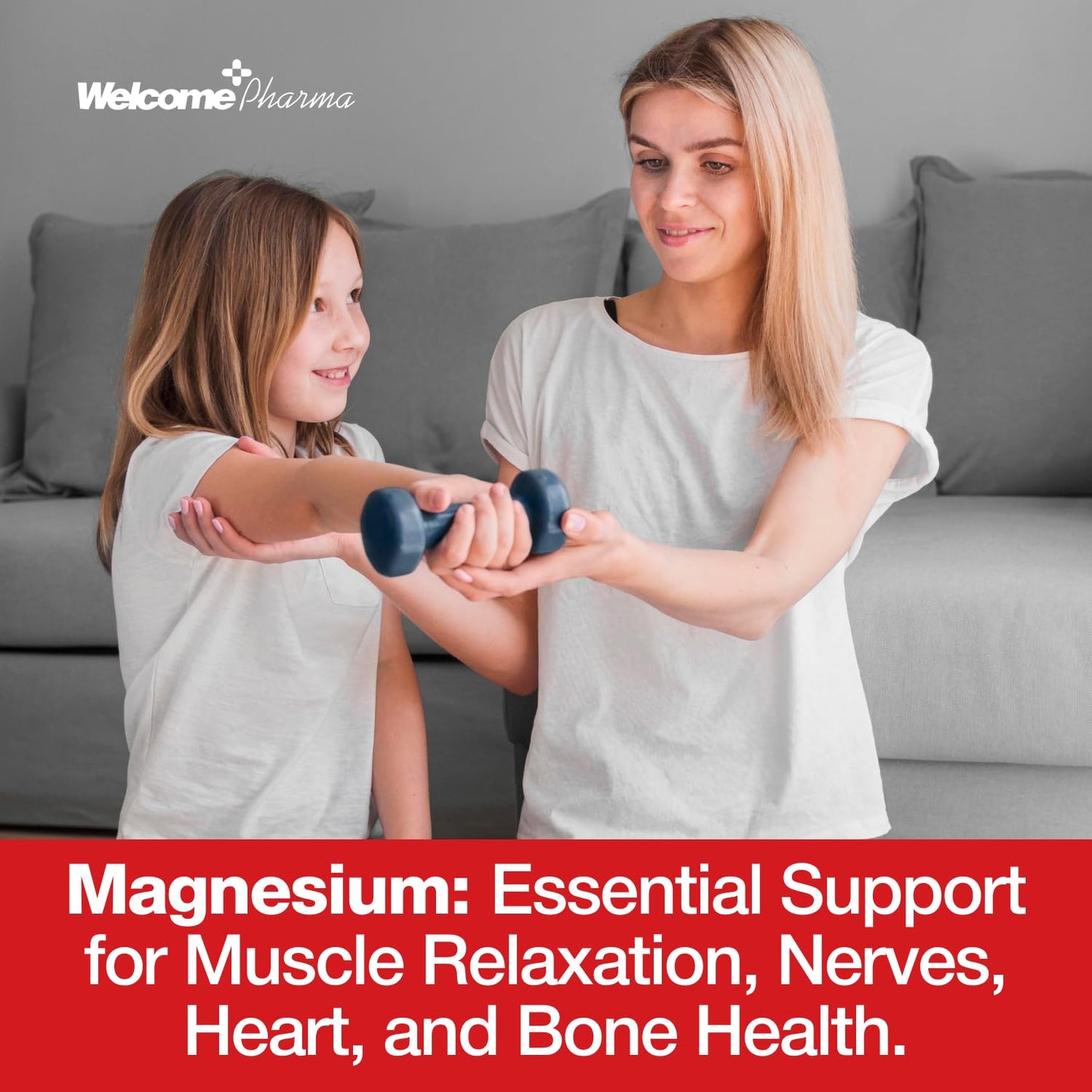 Welcome Pharma Sugar-Free Pure Magnesium Glycinate 60 Gummies — High Strength 1000mg