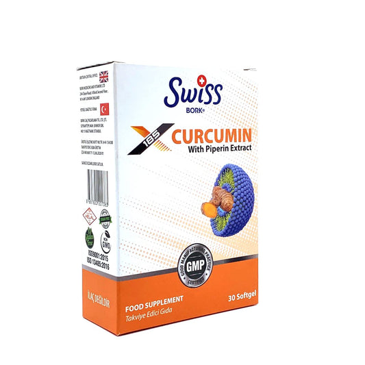 SWISS BORK Turmeric Curcumin Supplement 43023mg (30 Soft Gels)