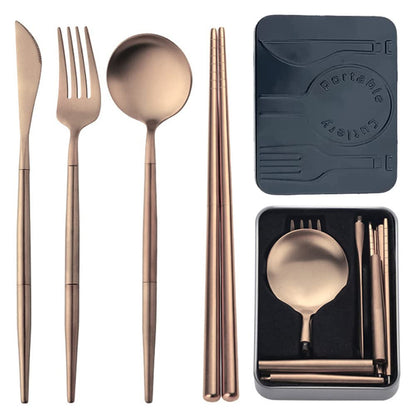 Strap Stop Travel Cutlery Set with Case