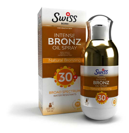 SWISS BORK Intense Bronz Oil Spray SPF 30 Buy 1 Get One Free. Add 2 in cart.