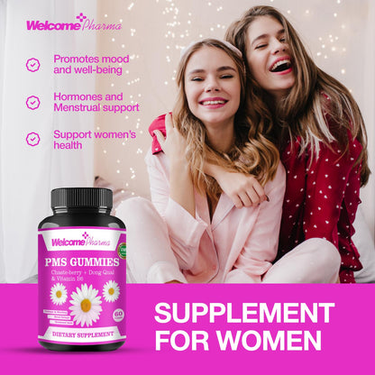 Welcome Pharma PMS Hormone Balance for Women  60 Gummies (Vegan)