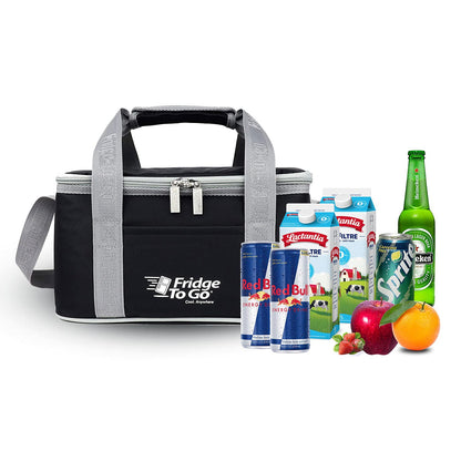Fridge-To-Go Large Cool Bag with 16hrs Cooling Time (18 Cans/15L) Black