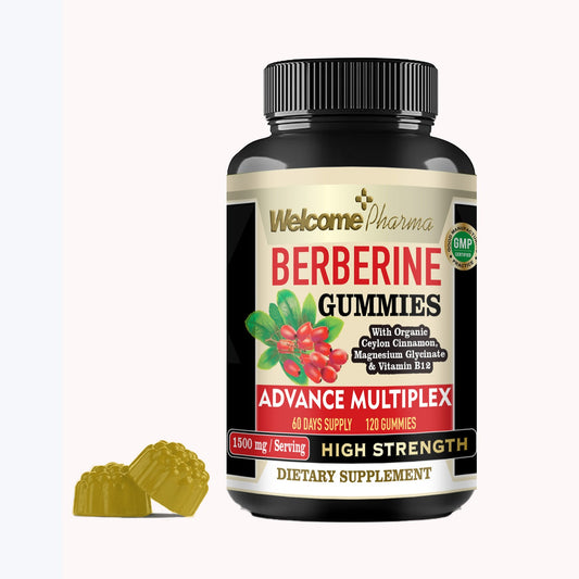 Welcome Pharma Berberine Gummies – High Strength, 120 Gummies (60 Day Supply)
