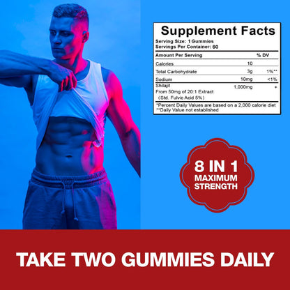 Welcome Pharma Testosterone Booster Supplement for Men (60 Gummies)