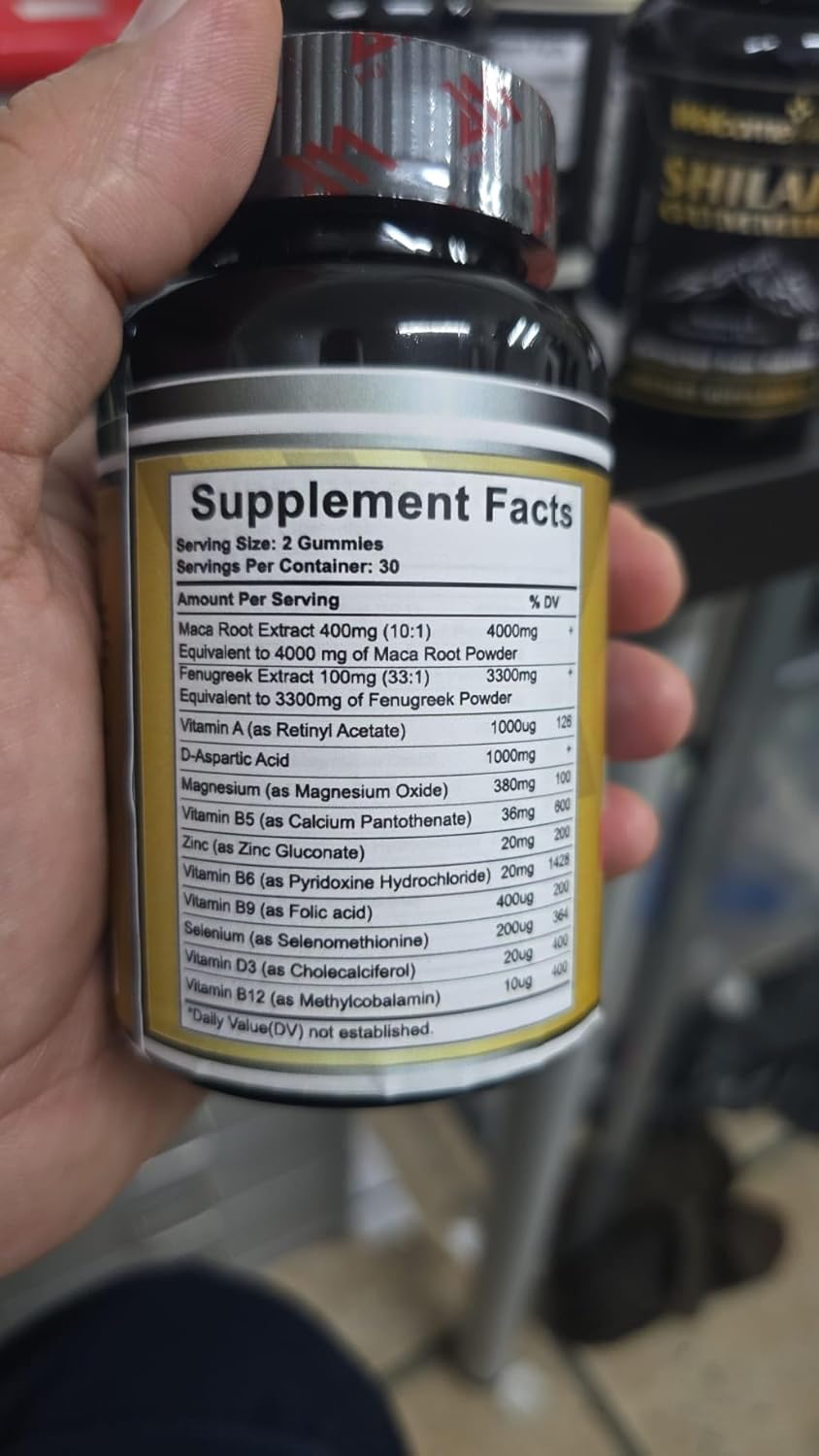 Welcome Pharma Testosterone Booster Supplement for Men (60 Gummies)