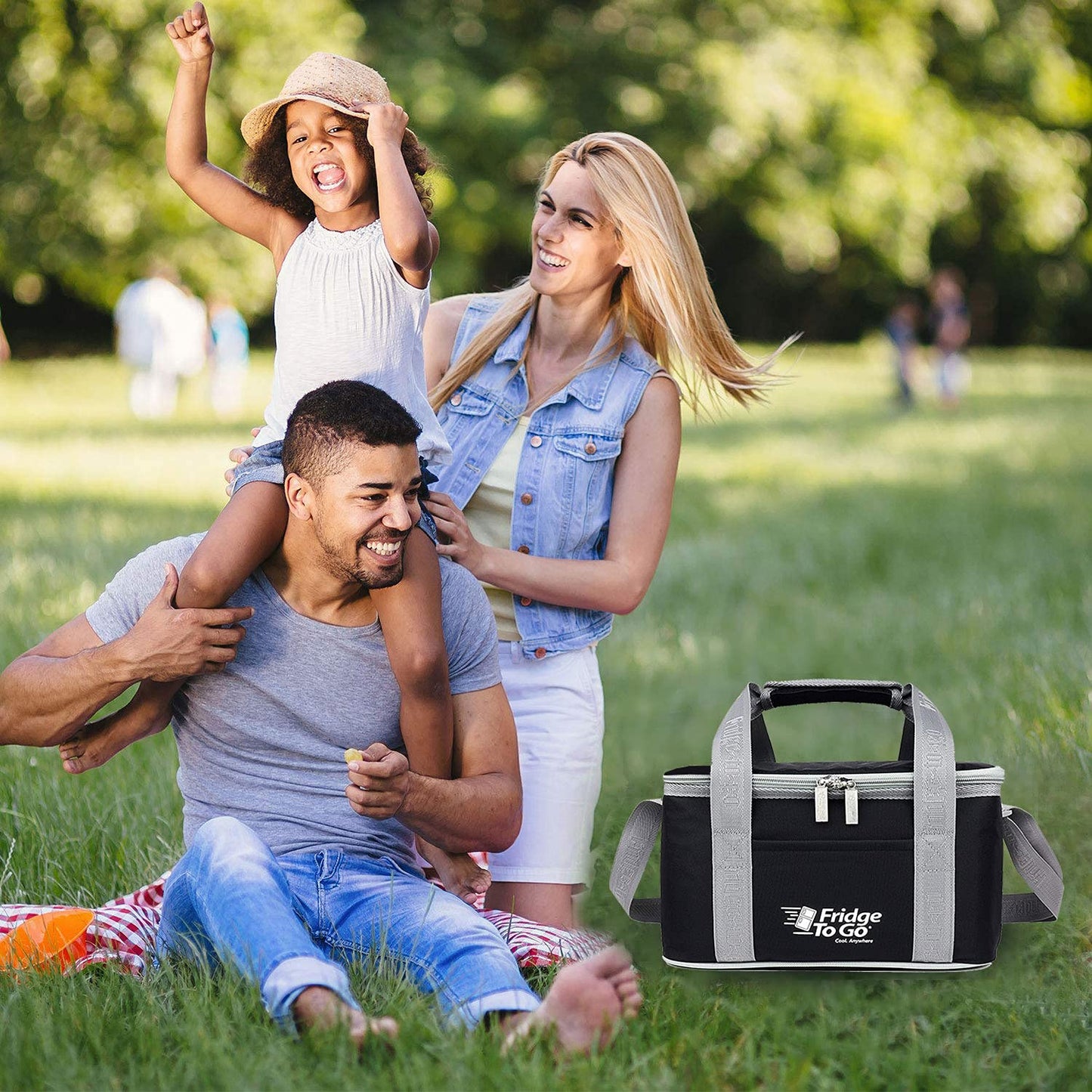 Fridge-To-Go Large Cool Bag with 16hrs Cooling Time (18 Cans/15L) Black