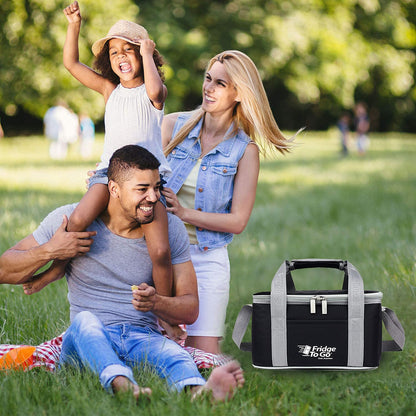 Fridge-To-Go Large Cool Bag with 16hrs Cooling Time (18 Cans/15L) Black