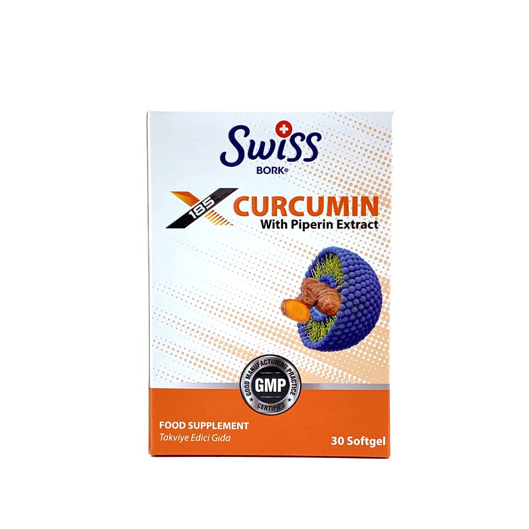 SWISS BORK Turmeric Curcumin Supplement 43023mg (30 Soft Gels)
