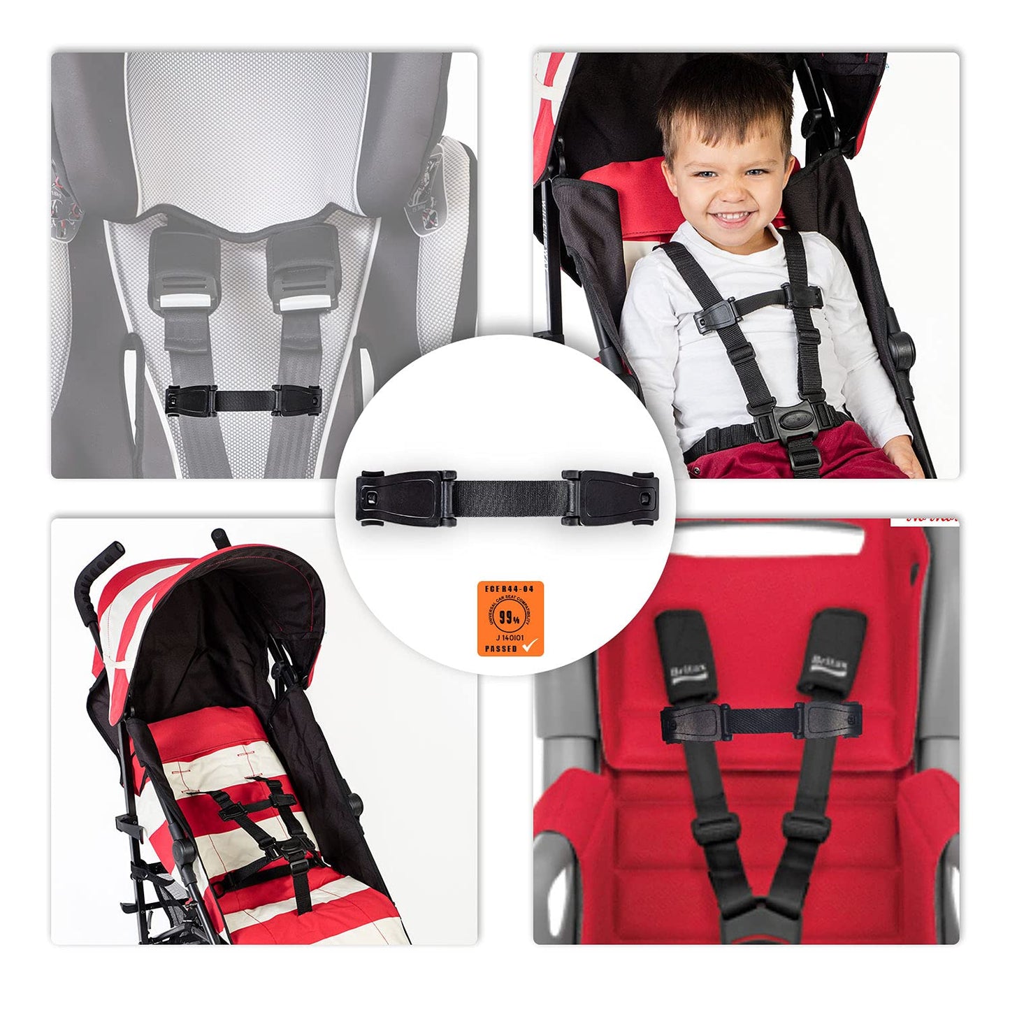 The Original STRAP STOP Anti Escape Car Seat Strap Crash Tested— UK Made, (Black)