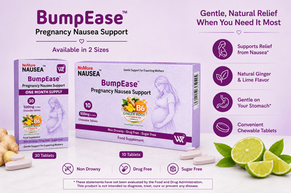 BumpEase™ Pregnancy Nausea Support Chewable Tablets 30s (ONE MONTH SUPPLY)
